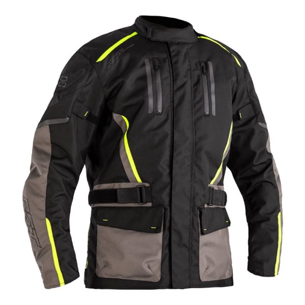 RST RST Axiom Airbag CE Textile Jacket - Black/Grey/Flo Yellow